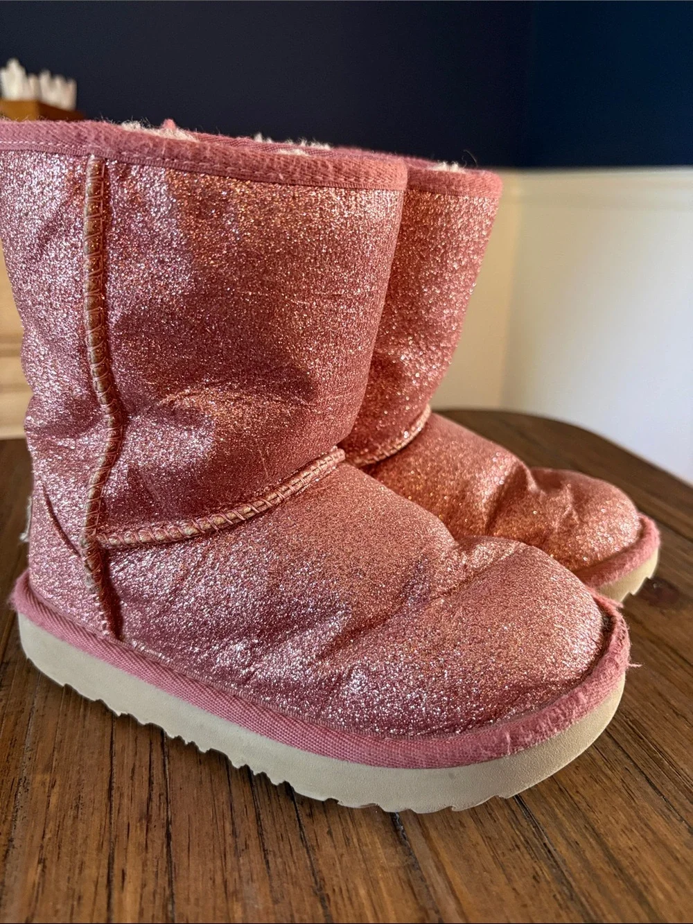 UGG Kids Sparkle Rose Pink Glitter Boots